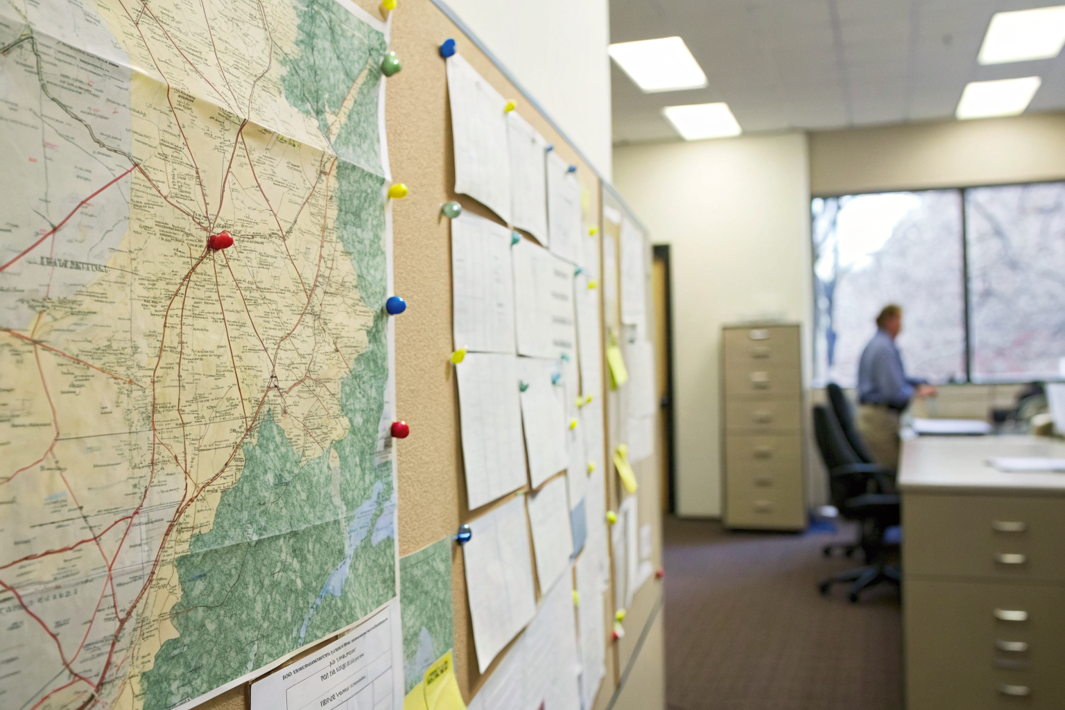 Map of Arizona with post-it notes explaining data breach laws.