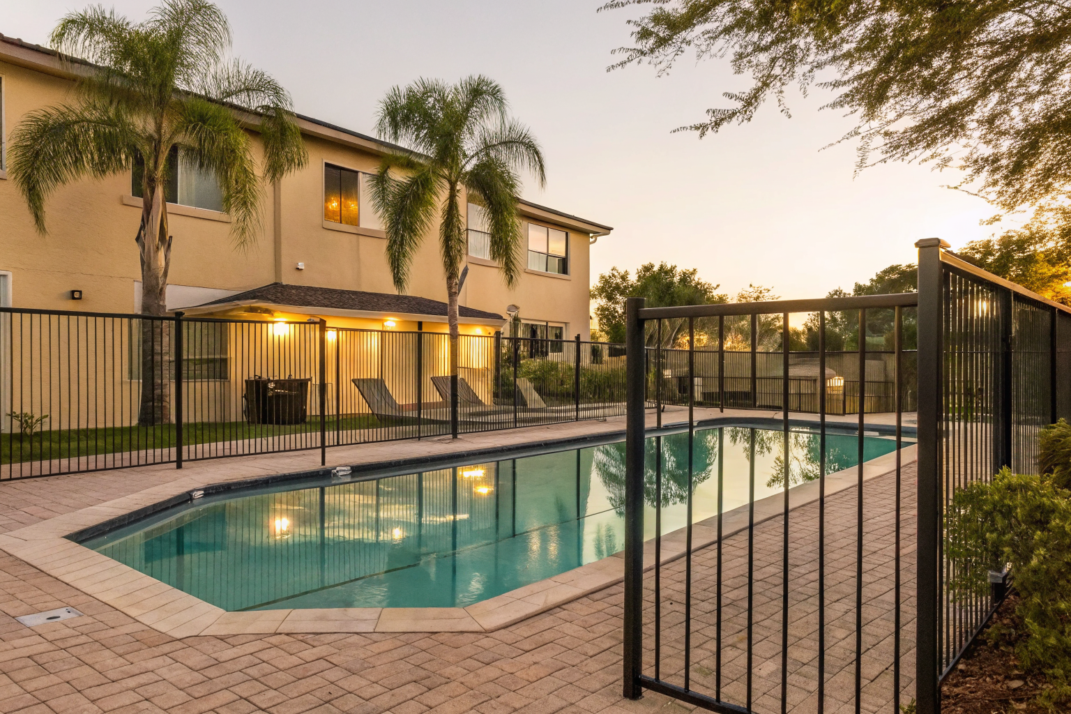 Unsecured pool at short-term rental, highlighting attractive-nuisance liability.