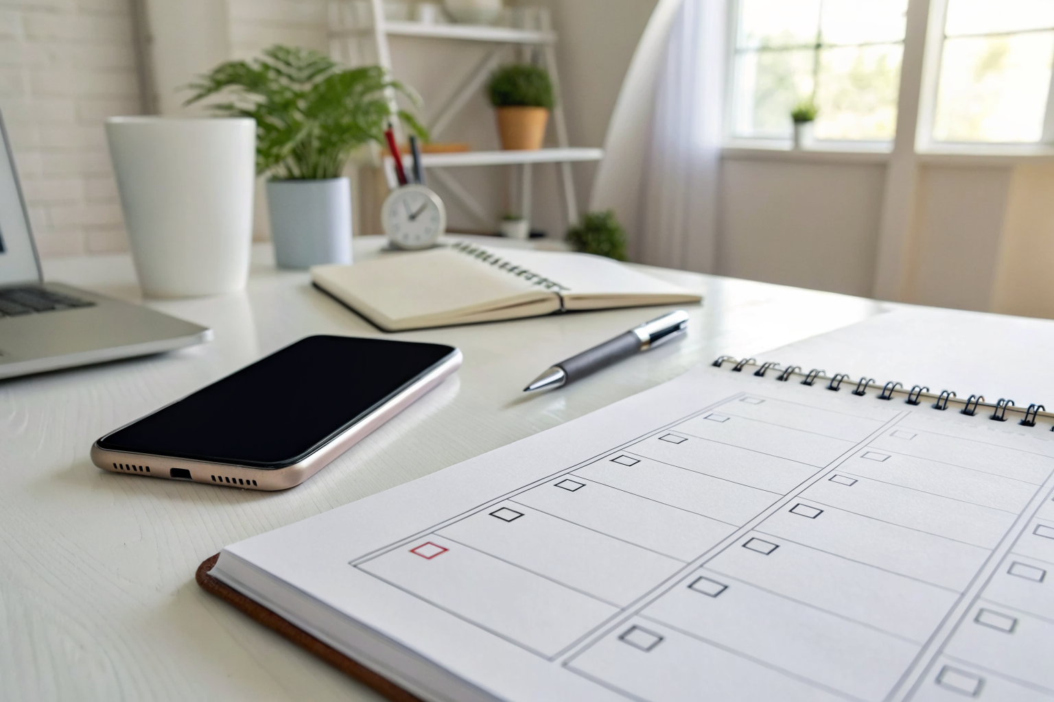 Checklist of life events affecting insurance on a desk.