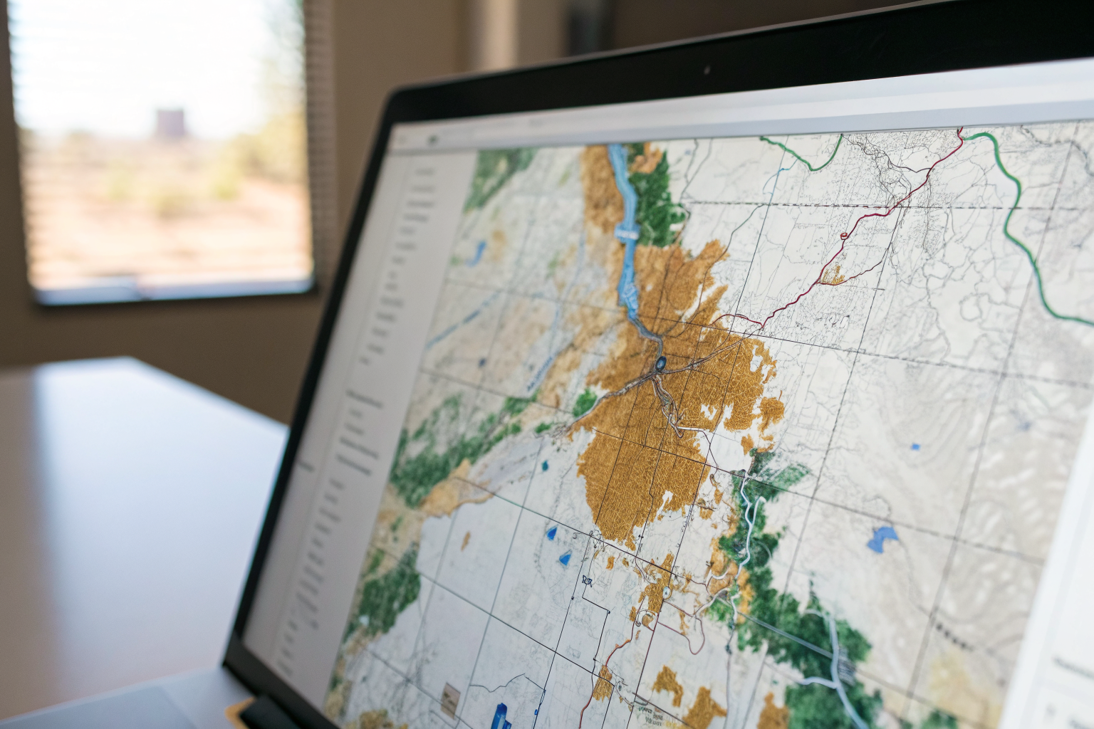 Close-up of a computer screen with a FEMA Flood Map.
