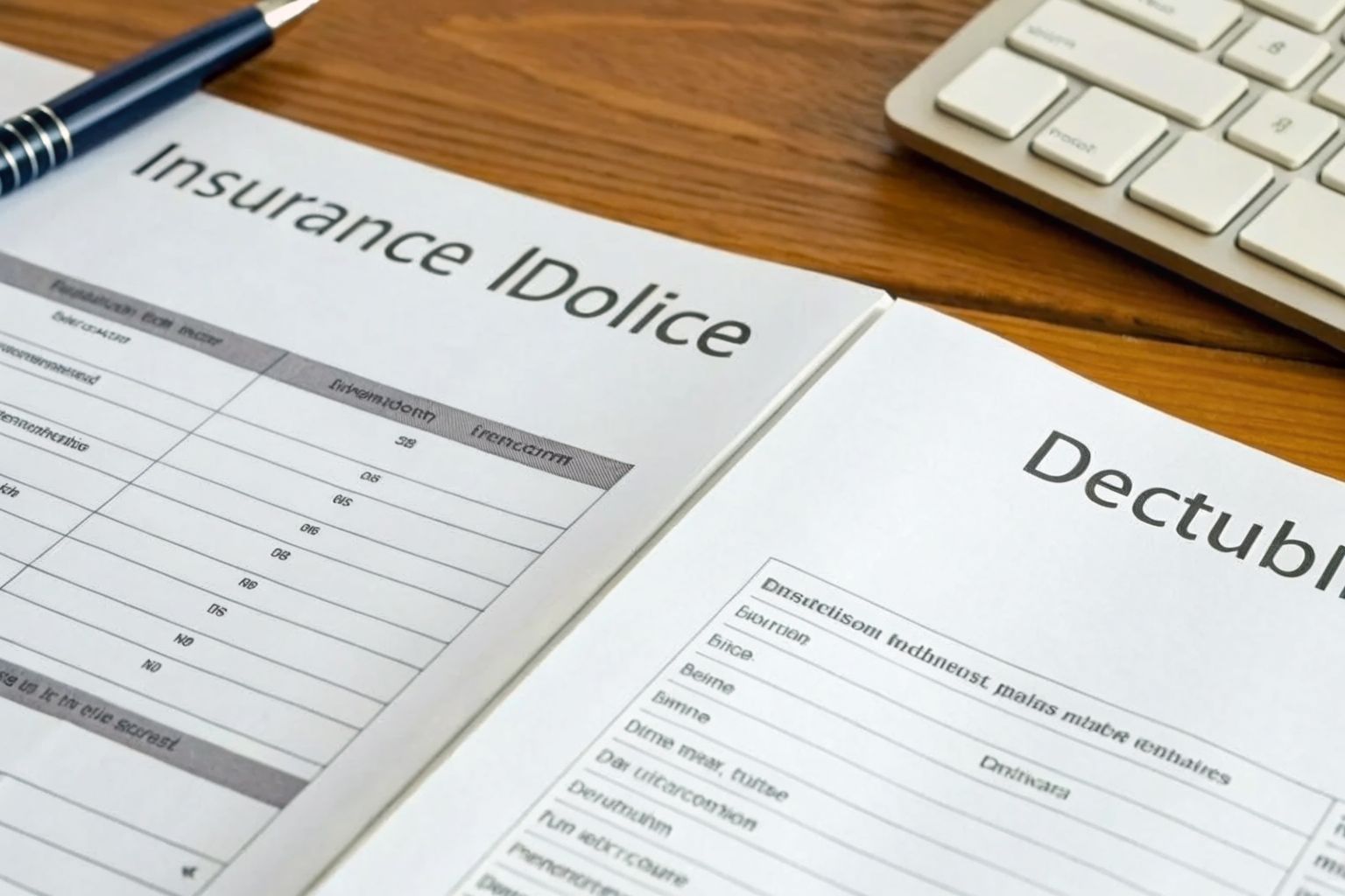 Two insurance policies comparing flat and percentage deductibles.