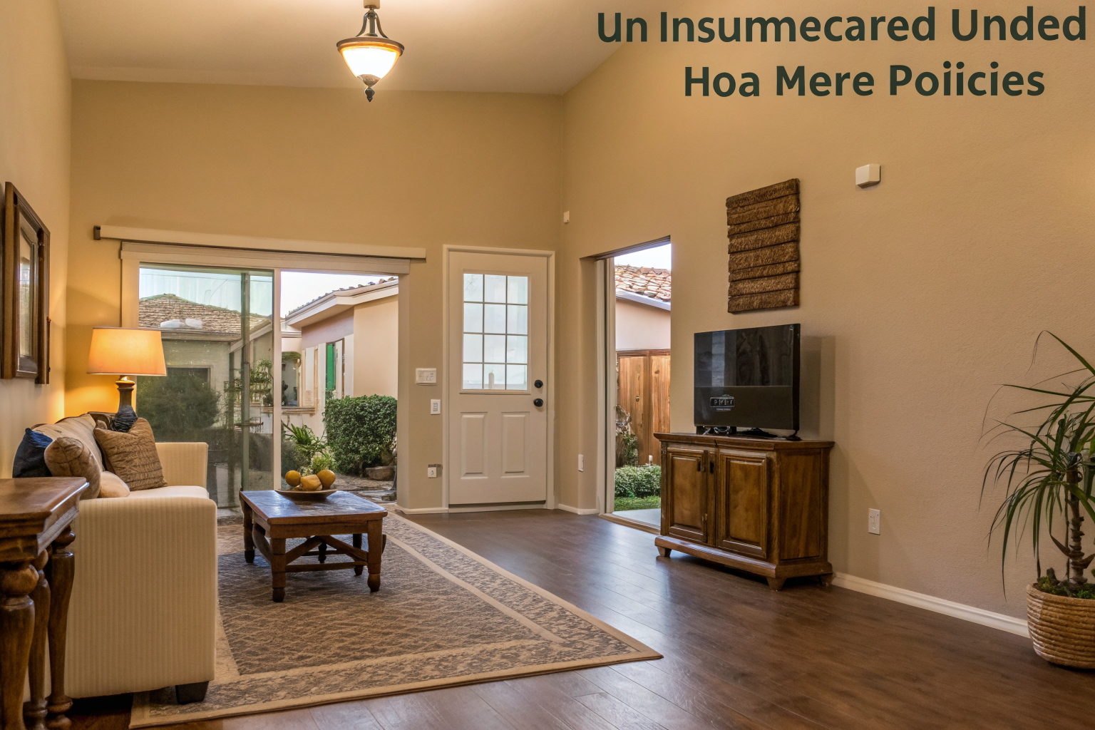 Interior view of a Gilbert townhome showing uninsured areas.