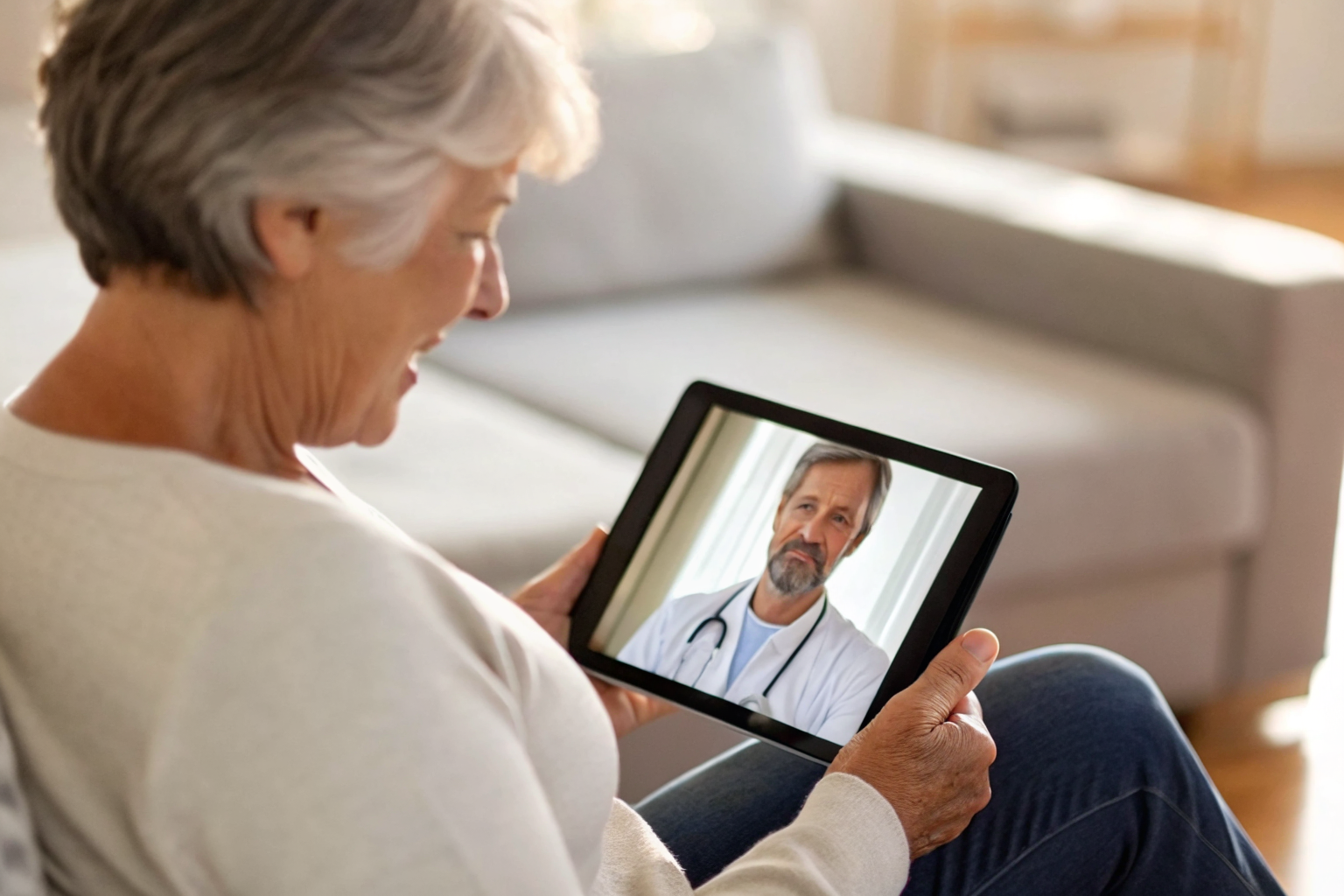 Person reviewing health insurance deductible on a tablet with MedPay benefits.