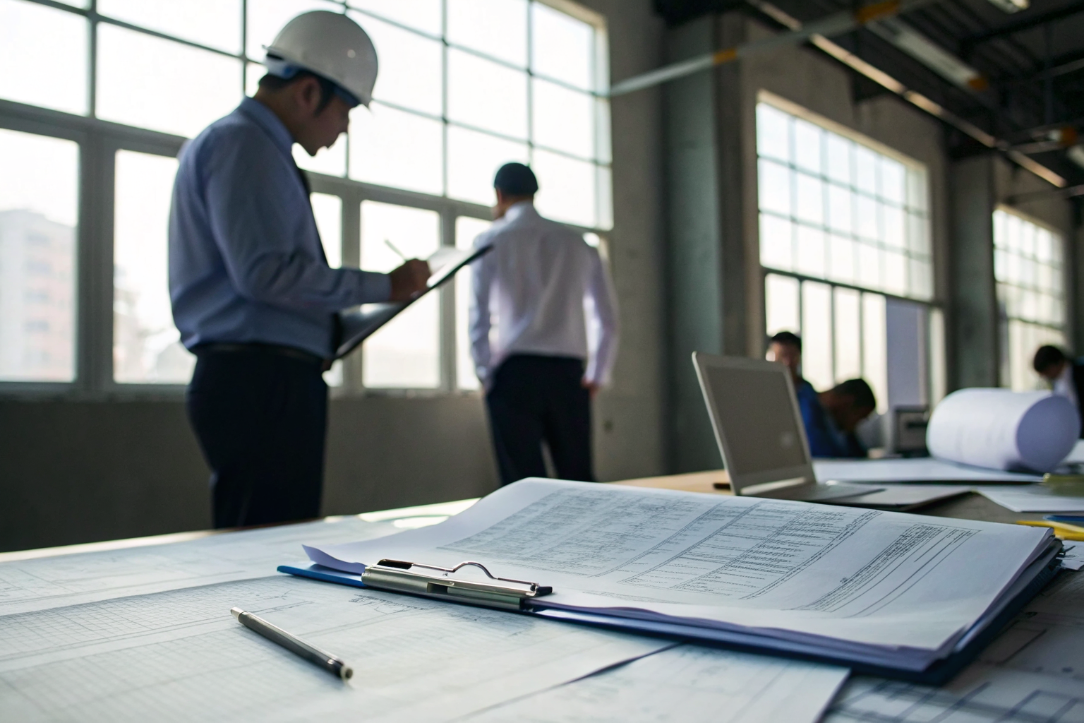 Office with Arizona Industrial Commission audit documents on right-to-control factors.