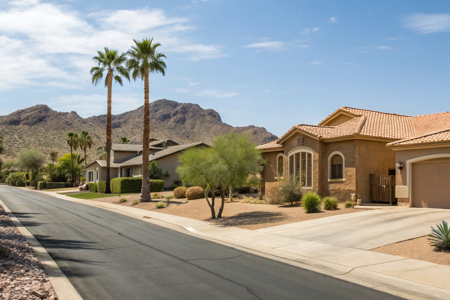 Mesa and Scottsdale neighborhoods showing different residential streets.