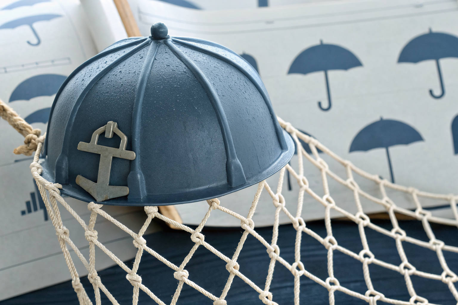 Safety net with holes labeled 'conditions' and 'liability cap', symbolizing AirCover gaps.
