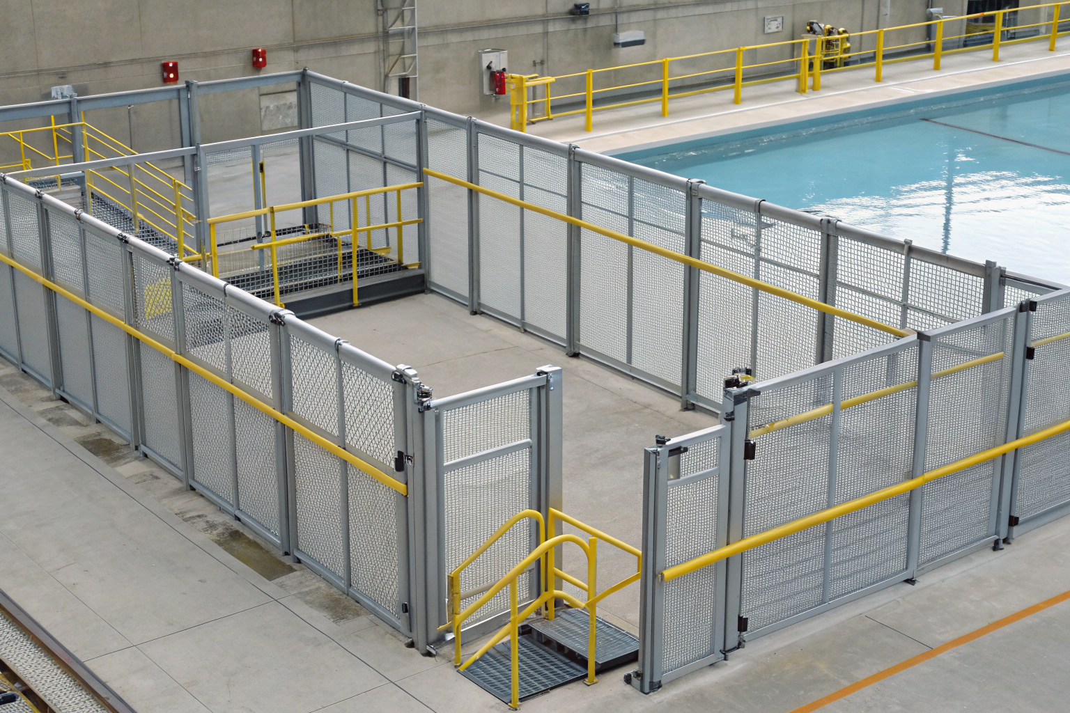 Detailed diagram of Arizona pool barrier law ARS 36-1681 with gate and latch specifications.