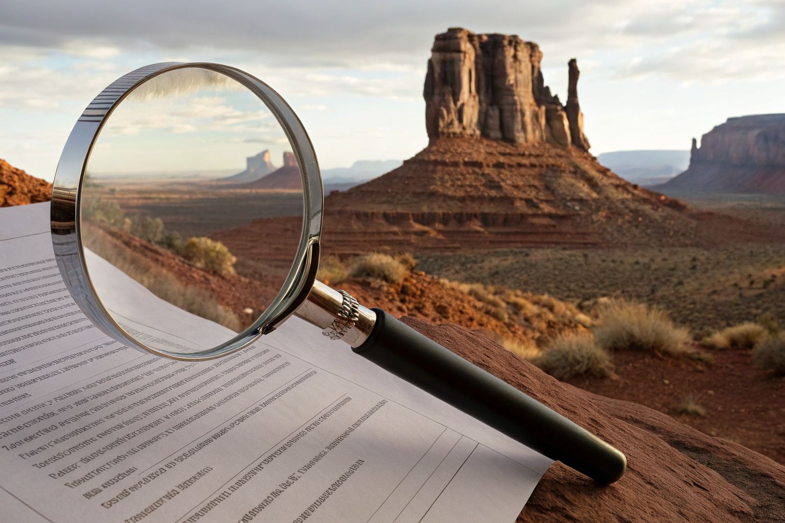 Magnifying glass reveals hidden fees in insurance renewal documents.