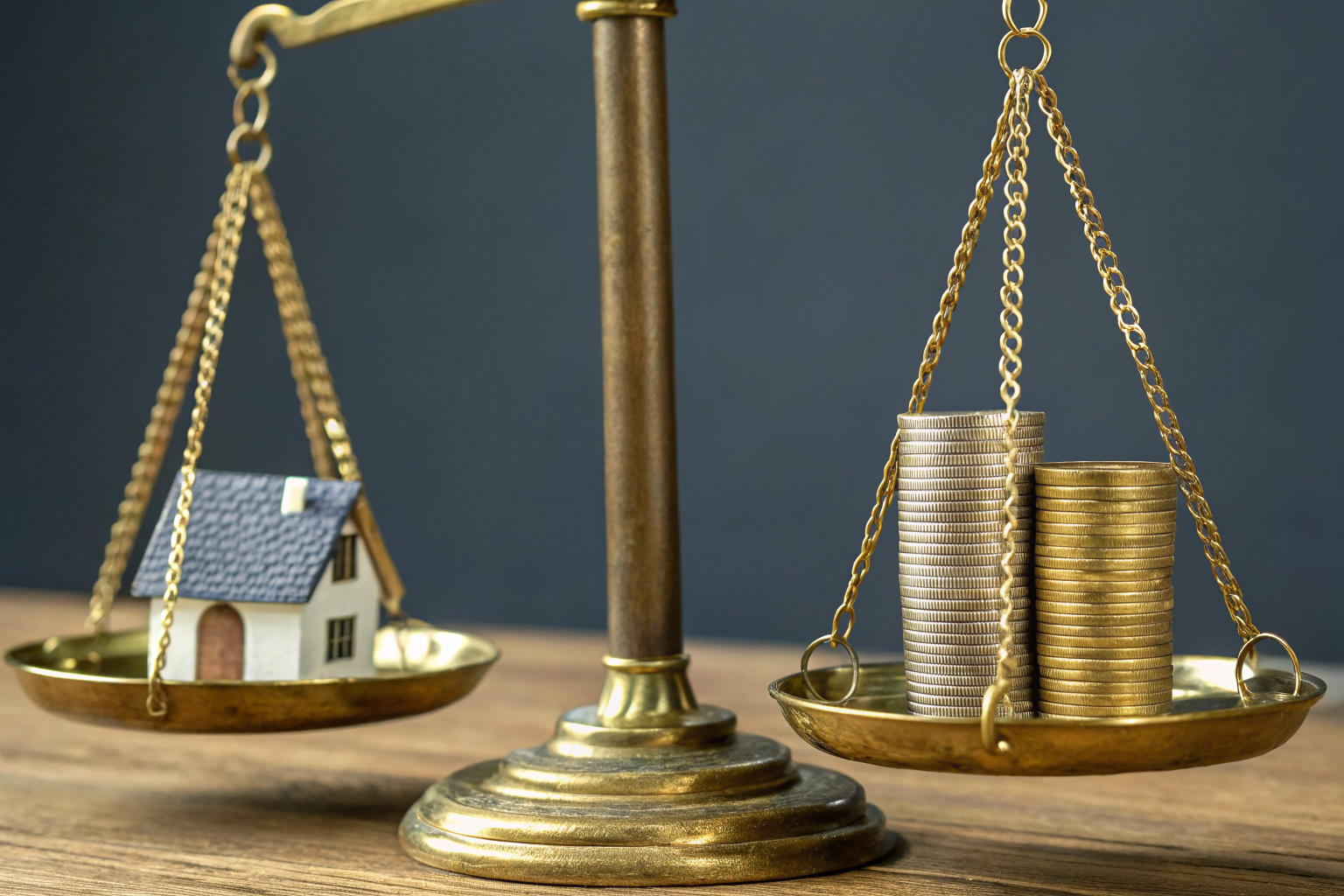 Illustration of cost comparison scales with price tags and insurance stacks.