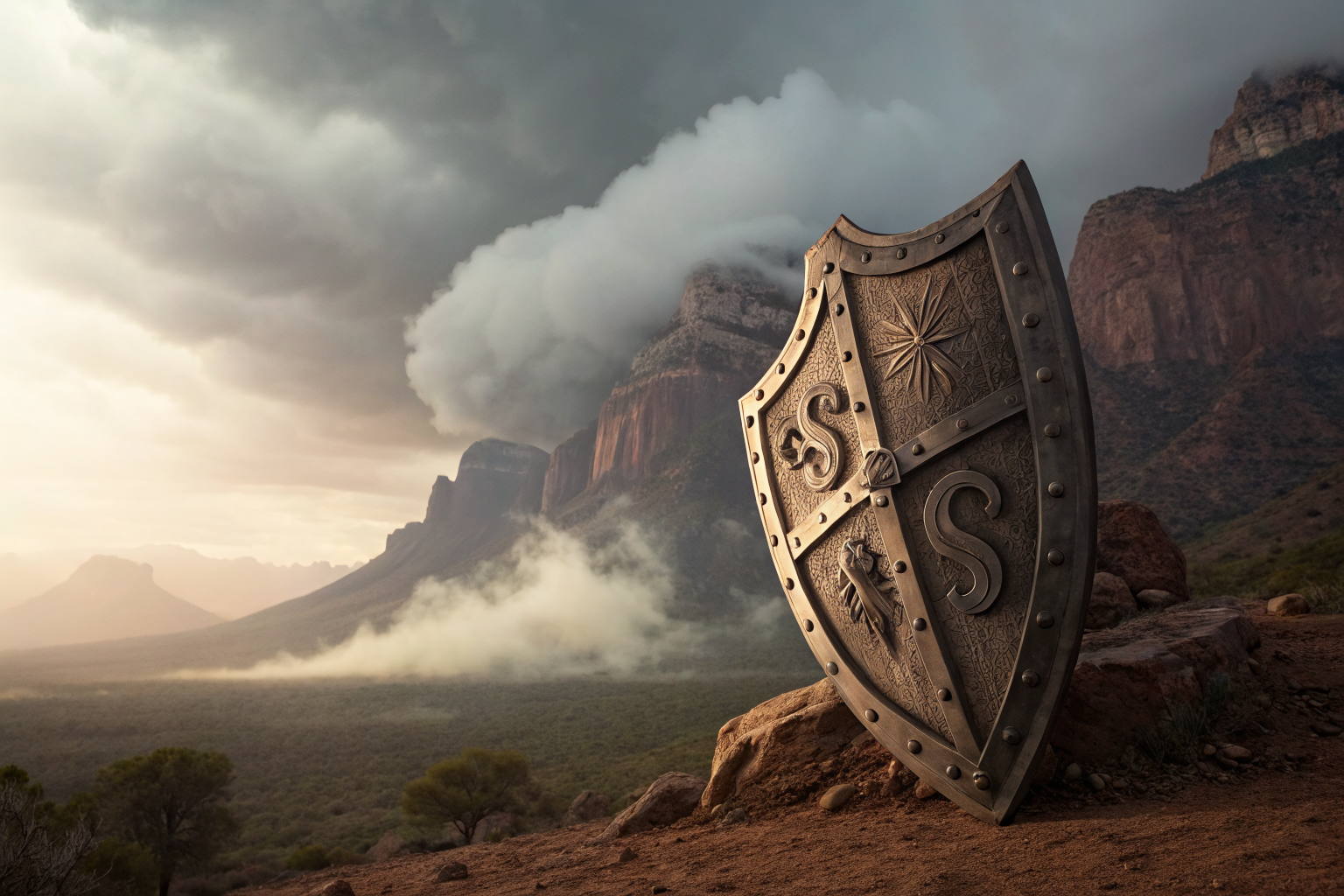 Epic shield with gaps symbolizing insurance coverage limits in Arizona.