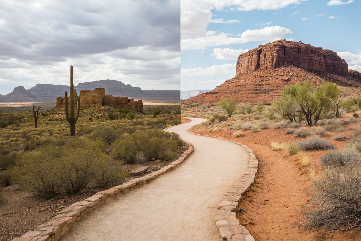 Split-screen showing diverging paths: stable fort for DP-3 vs bustling Airbnb market path.