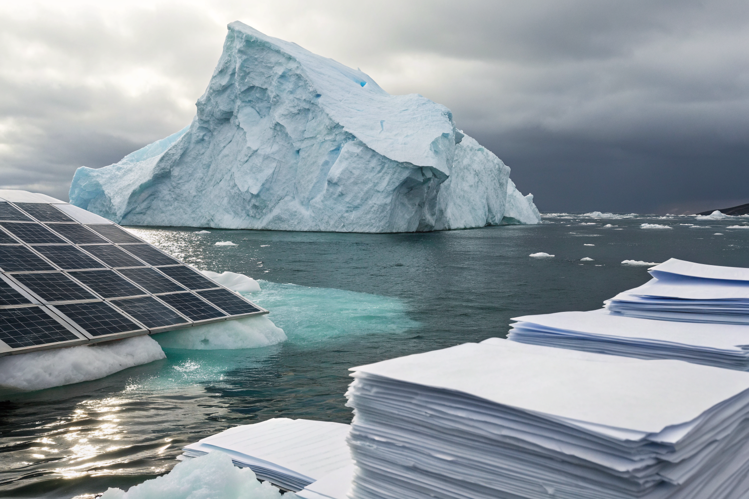 Iceberg metaphor for hidden costs of solar panel insurance