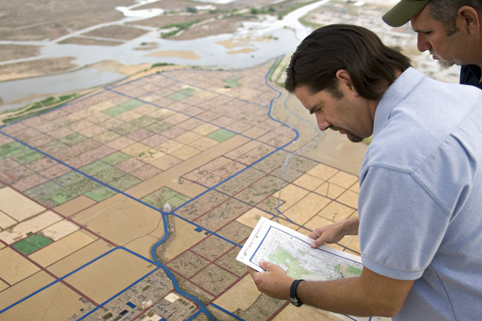 Illustration of Maricopa County's flood zone map reading with FIRM panel.