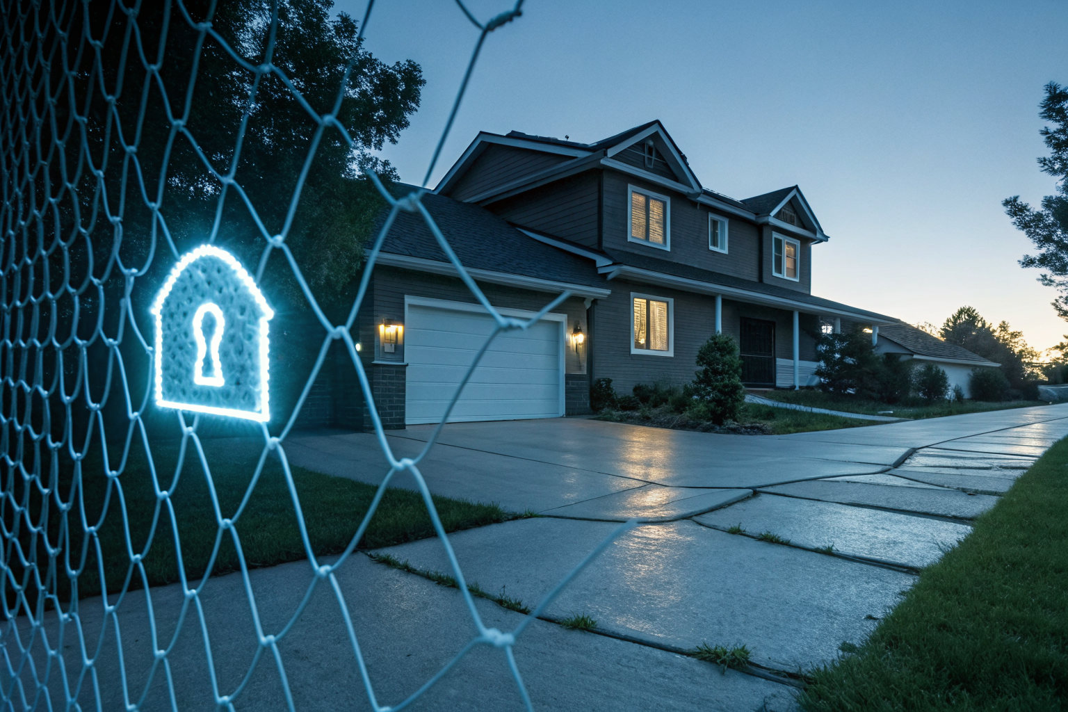 Split-screen metaphor of VRBO coverage limits with a secure net and exposed ground.
