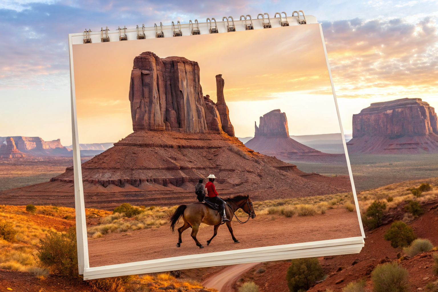 Unbroken calendar symbolizing Arizona's continuous riding season affecting insurance costs.